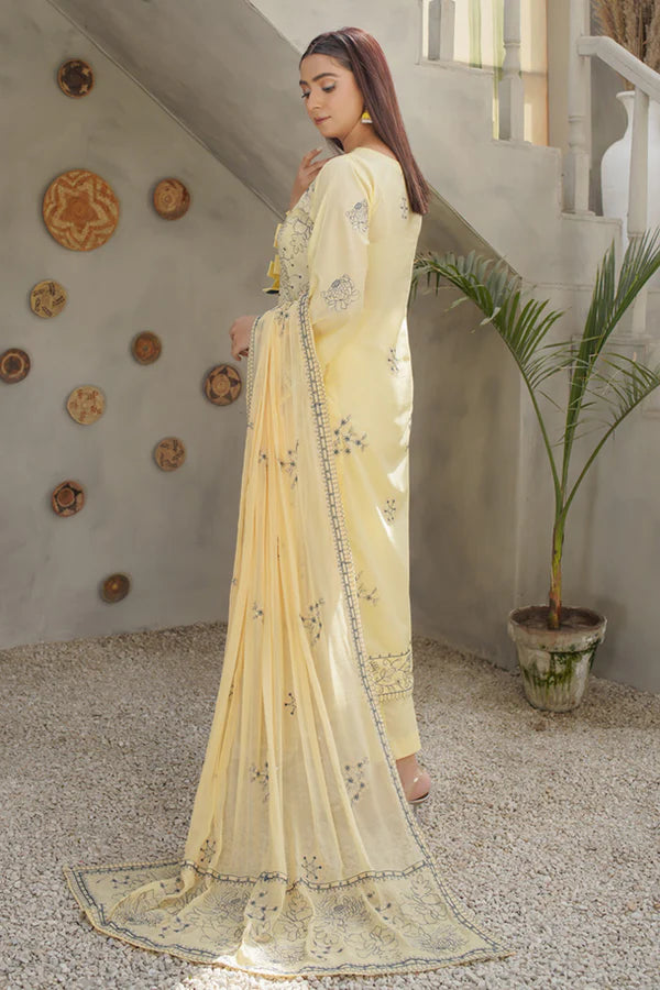 Marjjan Embroidered Lawn MZL-014 (LEMON)