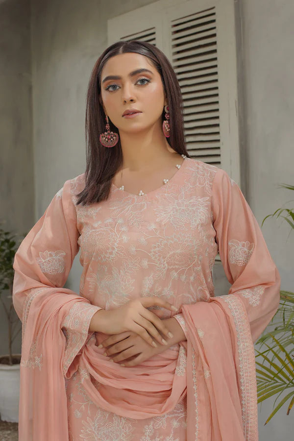 Marjjan Embroidered Lawn MZL-014 (PINK)