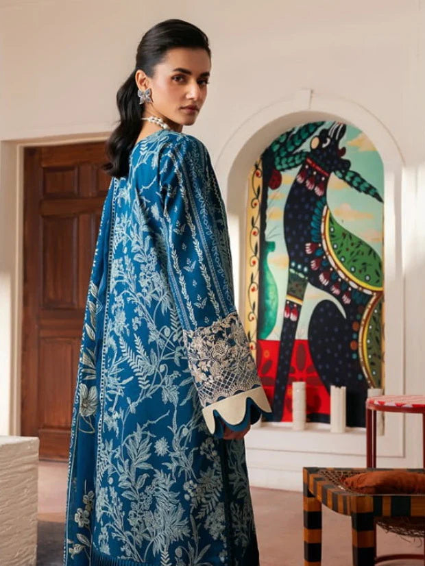 Florent Zync Daily Wear Embroidered Lawn Unstitched 3Pc Suit ZY-04B