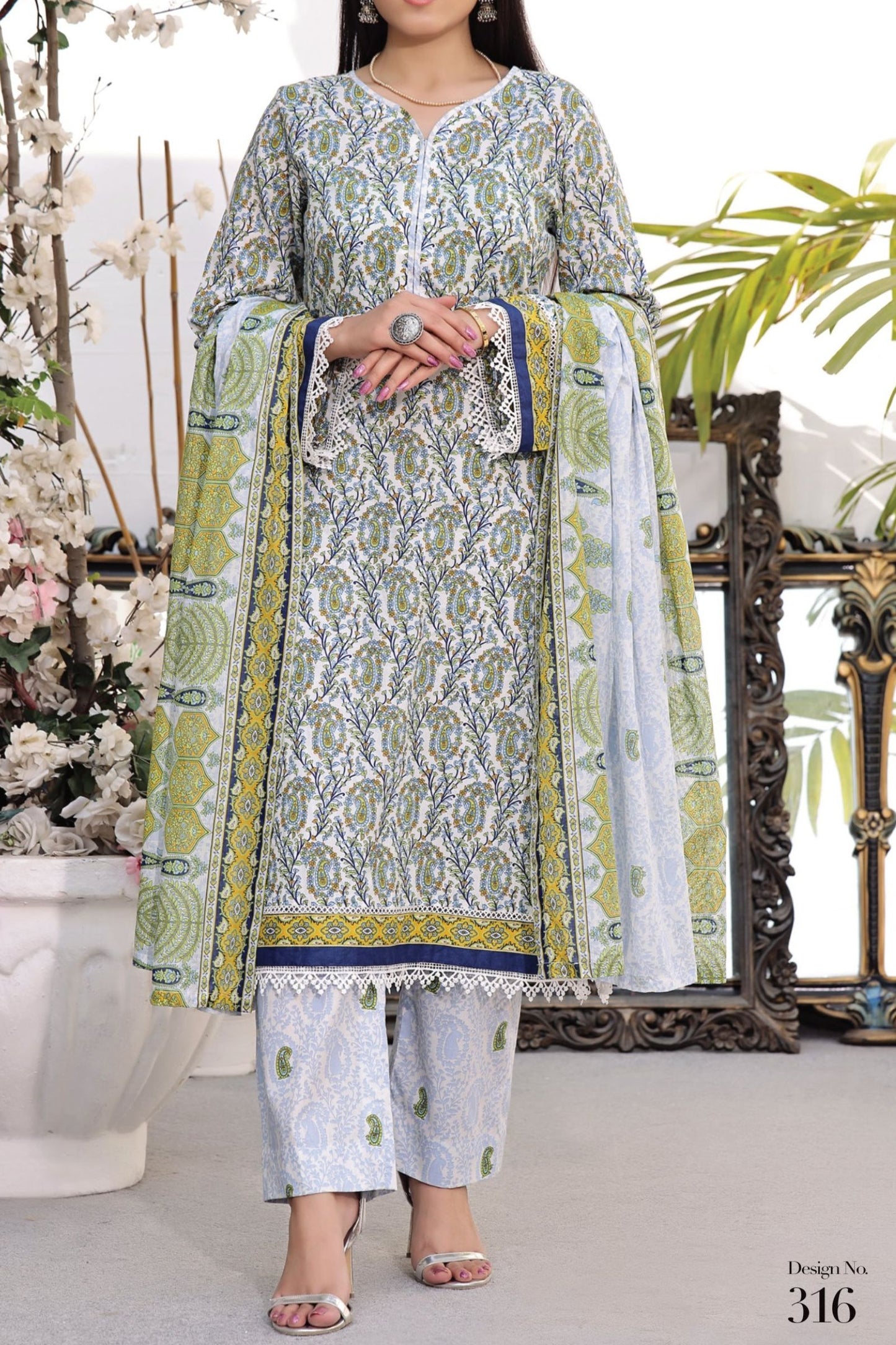 Aiza Momina Printed Lawn D-316