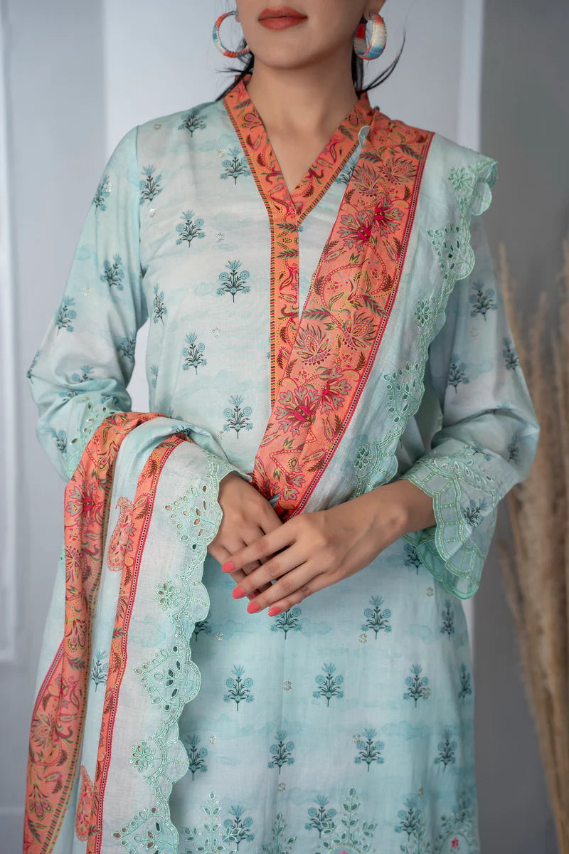 Zynah Lawn Chikankari D-331