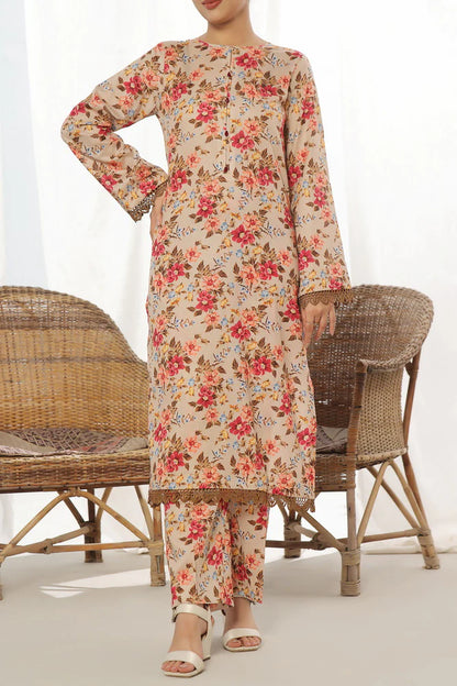 Korean Printed Lawn 2Piece D-565