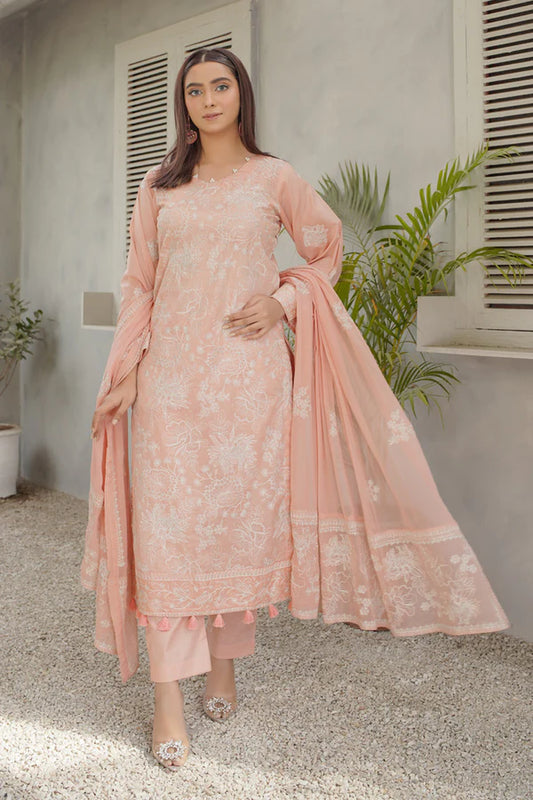 Marjjan Embroidered Lawn MZL-014 (PINK)