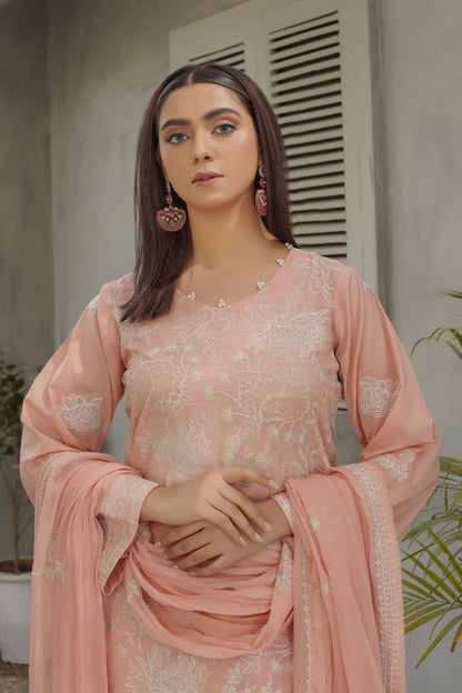 Marjjan Embroidered Lawn MZL-014 (PINK)