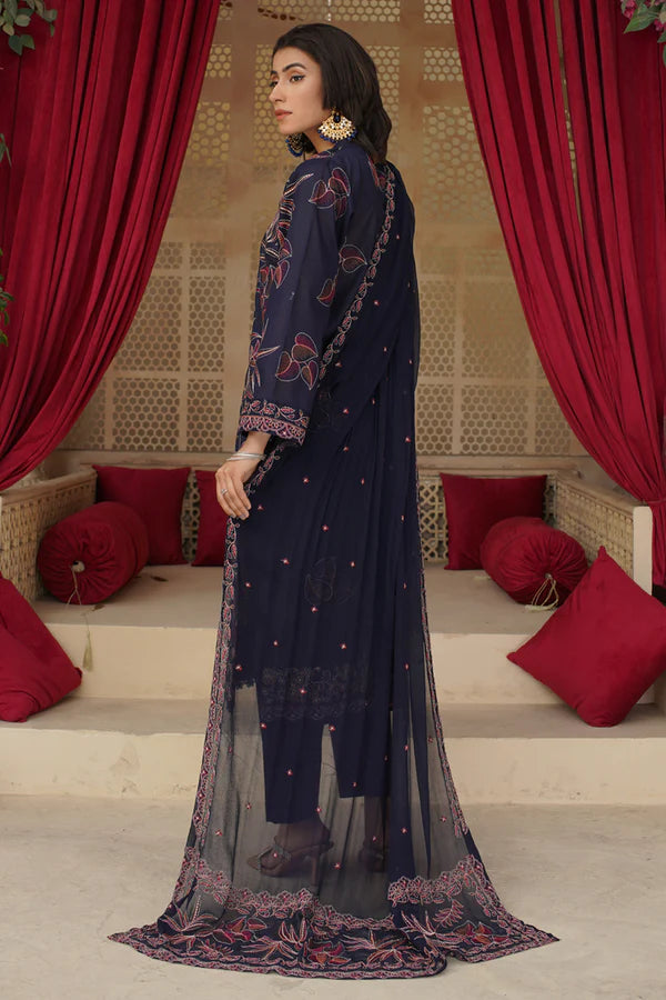 Marjjan Embroidered Lawn MZL-015 (PURPLE)