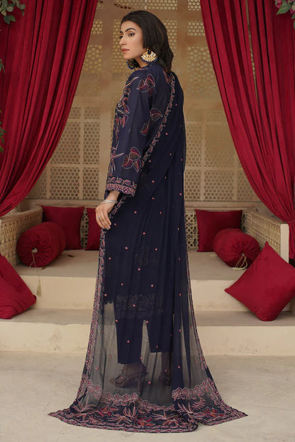 Marjjan Embroidered Lawn MZL-015 (PURPLE)