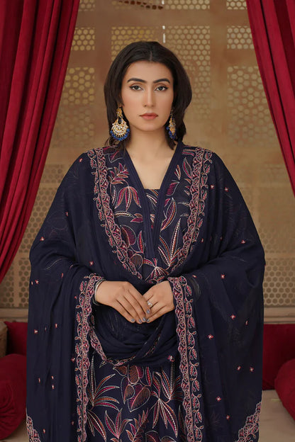 Marjjan Embroidered Lawn MZL-015 (PURPLE)