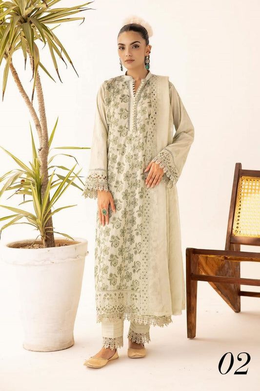 Mahee's Shahnai Embroidered Lawn MZ-18