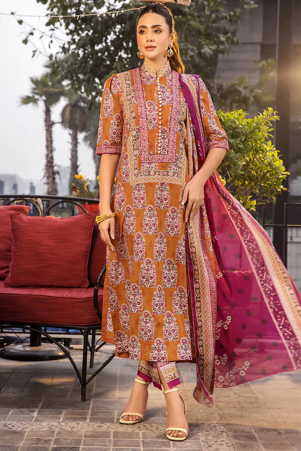 Safron Printed Lawn SGQ-11