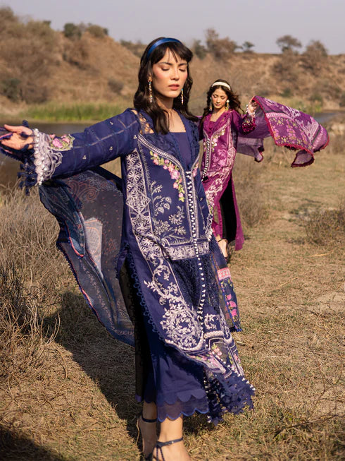 shangrila Embroidered Unstitched Lawn by parishay SHG - 05