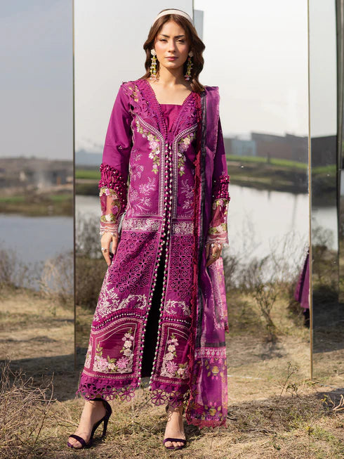 shangrila Embroidered Unstitched Lawn by parishay SHG - 06