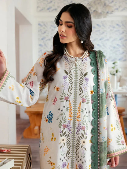 Florent Zync Daily Wear Embroidered Lawn Unstitched 3Pc Suit ZY-02A