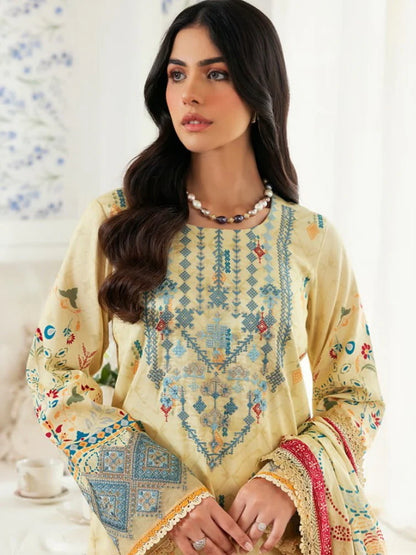 Florent Zync Daily Wear Embroidered Lawn Unstitched 3Pc Suit F-03A