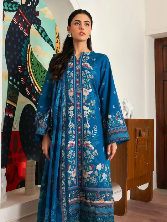 Florent Zync Daily Wear Embroidered Lawn Unstitched 3Pc Suit ZY-06B